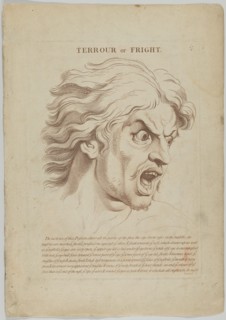 Terror or Fright (from Heads Representing the Various Passions of the Soul; as they are E..., 1765. Creator: Anon.