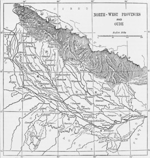 'Map of Oude and the North-West Provinces', c1891. Creator: James Grant.