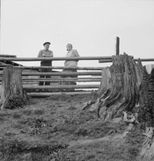Possibly: Farm family in the cut-over land, Priest River Valley, Bonner County, Idaho, 1939. Creator: Dorothea Lange.