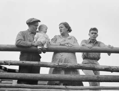 Possibly: Stump rancher and wife, Priest River Penninsula, Bonner County, Idaho, 1939. Creator: Dorothea Lange.