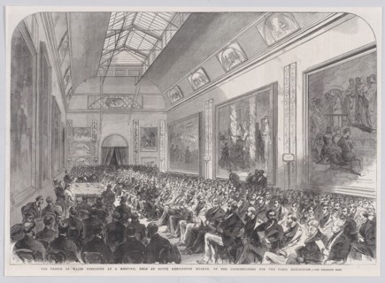 The Prince of Wales Presiding at a Meeting, held at South Kensington Museum, o..., January 19, 1867. Creator: Anon.