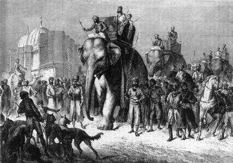 'Cavalcade Setting Out on a Tiger-Hunt', c1891. Creator: James Grant.