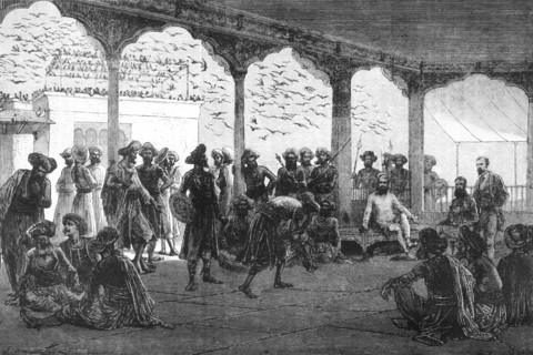 'The Court of the Guicowar of Baroda', c1891. Creator: James Grant.