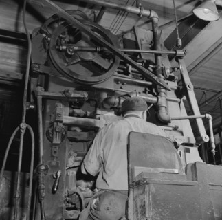 Possibly: A core blowing machine, New Britain, Connecticut, 1943. Creator: Gordon Parks.