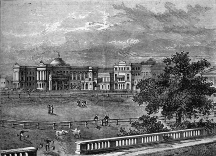 'View of Government House, Calcutta', c1891. Creator: James Grant.