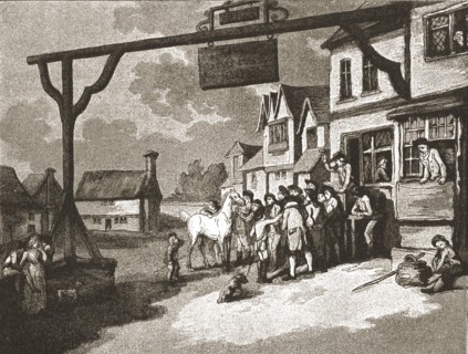 ''A Trip to Brighton a Hundred Years Ago;"The George" at Crawley, c1788', 1888. Creator: Unknown.