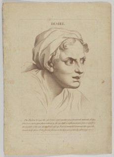 Desire (from Heads Representing the Various Passions of the Soul; as they are Expressed in..., 1765. Creator: Anon.