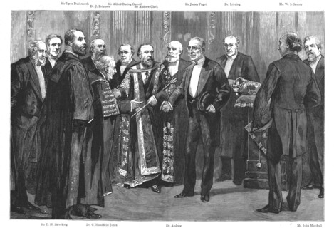 ''Conversazione at the Royal College of Physicians, Pall Mall East', 1888. Creator: Unknown.