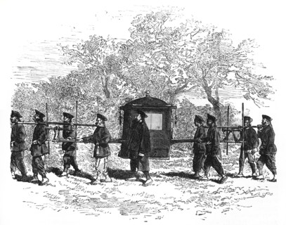 'Chinese Palanquin-Bearers', c1891. Creator: James Grant.