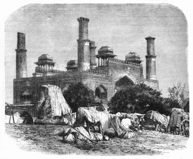 'An Encampment at Secundra', c1891. Creator: James Grant.