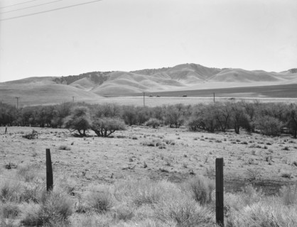 U.S. 99 on ridge over Tehachapi Mountains, 1939. Creator: Dorothea Lange.