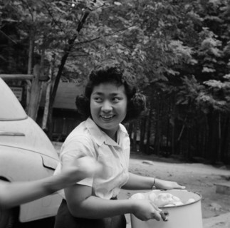 Miss Sumi Yumaguchi, Japanese dietican, Camp Ellen Marvin, Arden, New York, 1943. Creator: Gordon Parks.