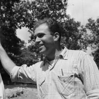Milton Reiner, program director at Camp Nathan Hale, Southfields, New York, 1943. Creator: Gordon Parks.