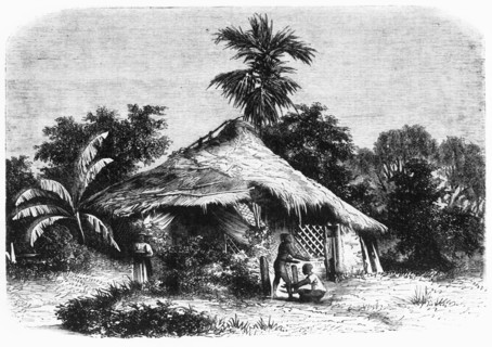 'Native Hut at Bombay', c1891. Creator: James Grant.