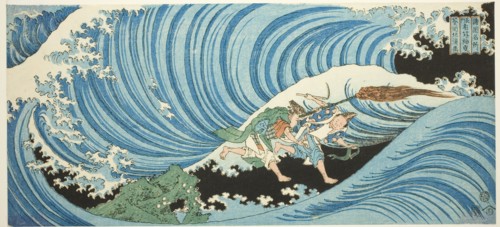 The Seaweed-gathering Ritual in Nagato Province (Nagato mekari no shinji), from the..., c. 1834/35. Creator: Totoya Hokkei.