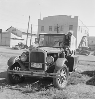 Family, one month from South Dakota, now..., Tulelake, Siskiyou County, California, 1939. Creator: Dorothea Lange.