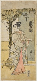 The Actor Bando Hikosaburo III as Kichisaburo in the play "Junshoku Edo Murasaki,"..., 1779. Creator: Torii Kiyonaga.