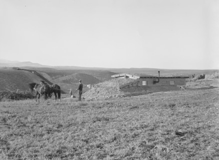The Daugherty home, Warm Springs district, Malheur County, Oregon, 1939. Creator: Dorothea Lange.