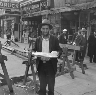 In the neighborhood where the Salvation Army operates, Salvation Army, San Francisco, CA , 1939. Creator: Dorothea Lange.