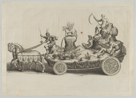 Design for a float, from 'Éloges et discours sur la triomphante réception du Roy en sa vil..., 1629. Creator: Melchior Tavernier.
