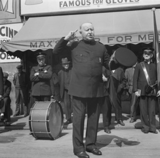 Power of the lord preaching by a "soldier"..., Salvation Army, San Francisco, California, 1939. Creator: Dorothea Lange.