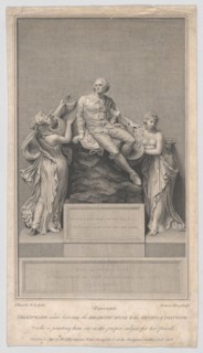 Shakespeare Seated Between the Dramatic Muse and the Genius of Painting, 1797. Creator: James Stow.