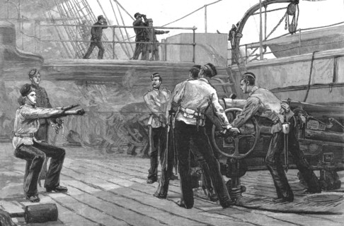 ''The Naval Mobilisation, In the thick of it', 1888. Creator: Unknown.