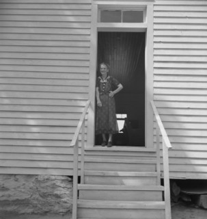 Possibly: Conversation among members of congregation, Wheeley's Church, Gordonton, N Carolina, 1939. Creator: Dorothea Lange.