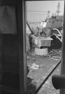 Possibly: Interior of a farmhouse near Ridgeley, Tennessee, after the 1937 flood waters..., 1937. Creator: Walker Evans.