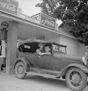 Young North Carolinian in old Ford, Person County, North Carolina, 1939. Creator: Dorothea Lange.