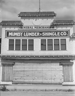 Office and company store, Malone, Grays Harbor County, Washington, 1939. Creator: Dorothea Lange.