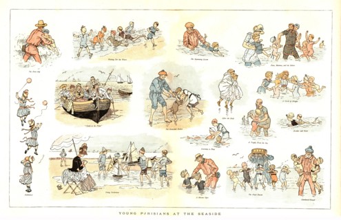 ''Young Parisians at the Seaside', 1888. Creator: Mars.