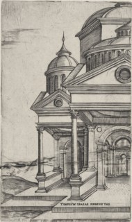 Tenplum Isaiae Prophetae, from a Series of 24 Depicting (Reconstructed) Build..., Plate ca. 1530-50. Creator: Anon.