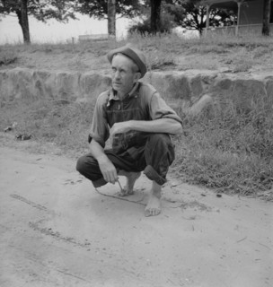 Roadside meeting with Durham County farmer, North Carolina, 1939. Creator: Dorothea Lange.