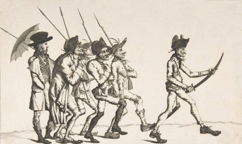 The Pope's Advance Guard or the "Incroyable" in Rome (Avant garde du pape, ou..., late 18th century. Creator: Anon.