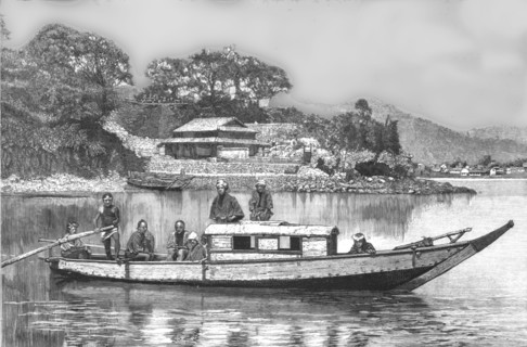 ''A House-Boat in Japan', 1888. Creator: Unknown.