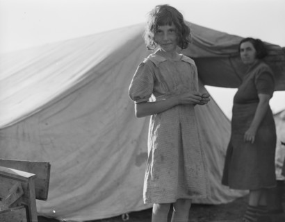 Possibly: Migratory child in camp..., Bean pickers' camp near West Stayton, Oregon, 1939. Creator: Dorothea Lange.