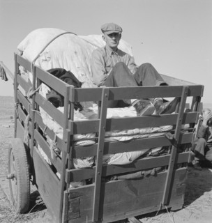 Farm boys from western Nebraska, now migrating farm workers..., Merrill, Oregon, 1939. Creator: Dorothea Lange.