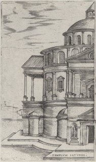 Templum Saturni, from a Series of 24 Depicting (Reconstructed) Buildings from..., Plate ca. 1530-50. Creator: Anon.