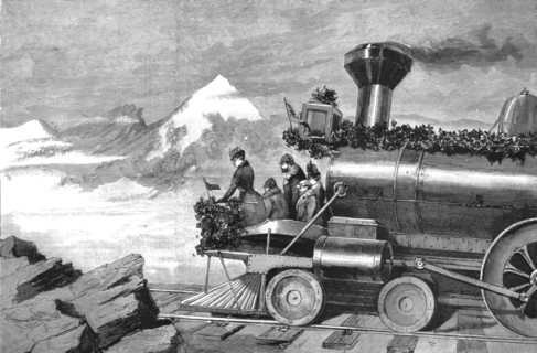''A Tour with the Govenor-General of Canada over the Canadian Pacific Railway--The Summit...', 1890. Creator: Frederick Villiers.