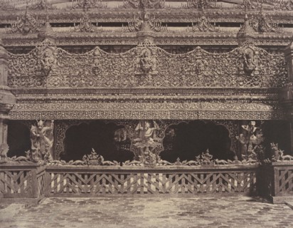 Amerapoora: Part of Balcony on the South Side of Maha-oung-meeay-liy-mhan Kyoung, 1855. Creator: Captain Linnaeus Tripe.