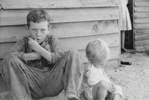 Floyd Burroughs, Jr., and Othel Lee Burroughs, called Squeakie, 1936. Creator: Walker Evans.