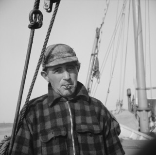 On board the fishing boat Alden out of Gloucester, Massachusetts, 1943. Creator: Gordon Parks.