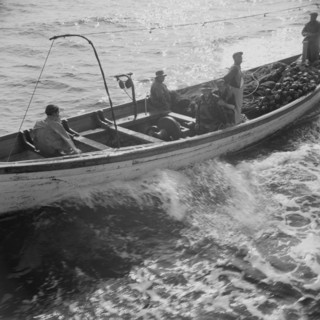 On board the fishing boat Alden, out of Gloucester, Massachusetts, 1943. Creator: Gordon Parks.