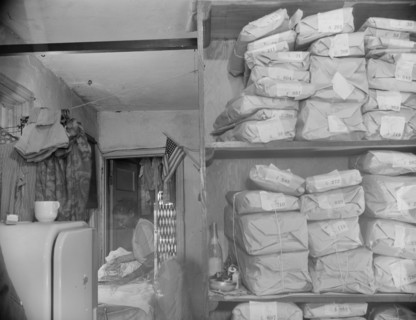 Possibly: Johnnie Lew's Chinese laundry on Monday morning, Washington, D.C., 1942. Creator: Gordon Parks.