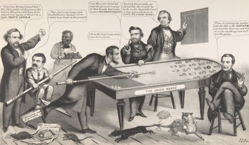 A Little Game of Bagatelle, 1864. Creator: John L Magee.
