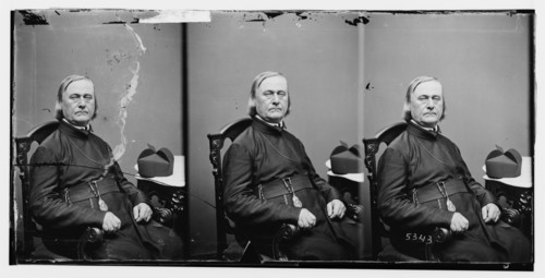 Rev. Father Pierre Jean De Smet (1801-1873) Catholic missionary to Indian Territory, ca. 1860-1865.