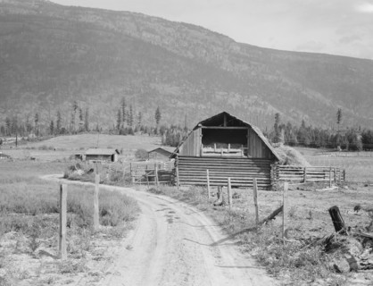 Farm of FSA (Farm Security Administration borrower). Land clearing loan. Boundary County, Idaho.