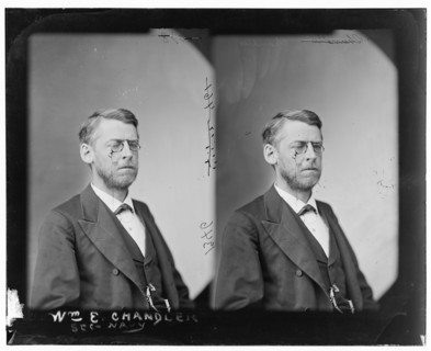 Chandler, Hon. Wm E. of New Hampshire. Secty of Navy in Arthur Adm., between 1865 and 1880.