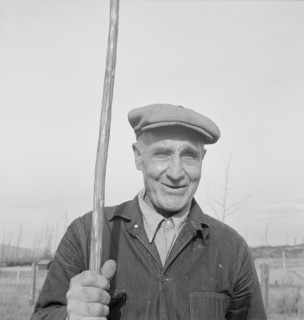 Early settler of the valley. He came in 1916. Priest River Valley, Bonner County, Idaho.